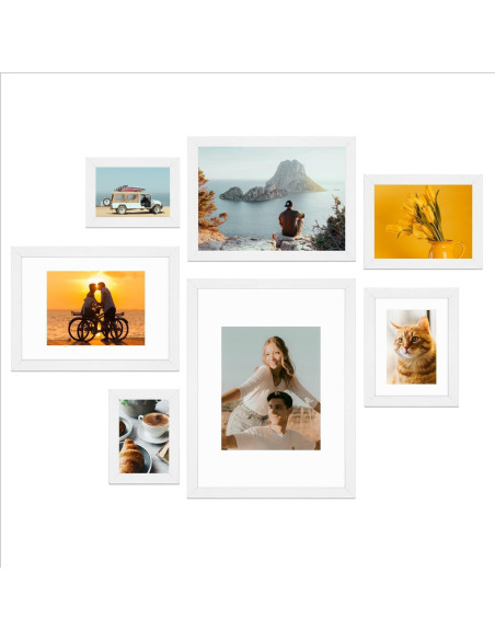 Set 7 Rame Foto Lobome (4+3 GRATUIT) Negru | MDF, Modern